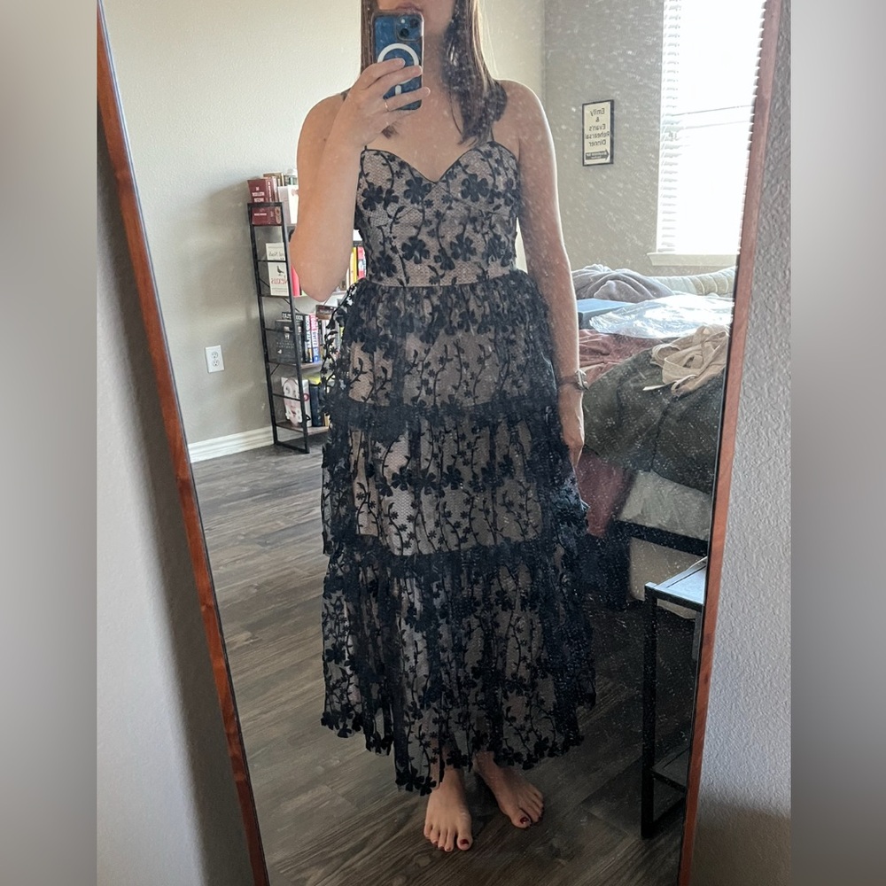 Endless Rose Crocheted Layered Midi Dress - Picture 3 of 9